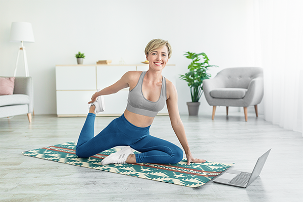 Yune Yoga Mat Pendleton Spider Rock Aqua Floor Pad - One Color / One Size - Sports & Entertainment - Fitness & Body