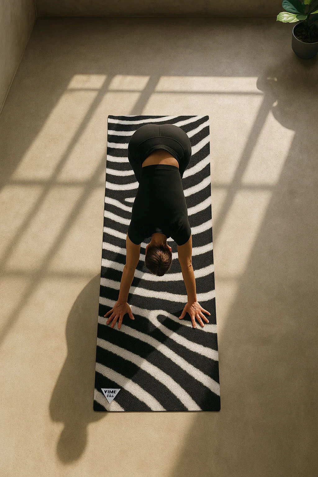 Zebra Stripe Eco-Friendly Yoga Mat – 6mm Cushioned Non-Slip - One Color / One Size - Sports & Entertainment - Fitness &