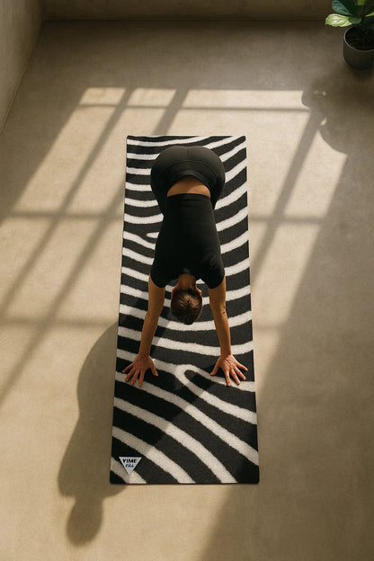 Zebra Stripe Eco-Friendly Yoga Mat – 6mm Cushioned Non-Slip - One Color / One Size - Sports & Entertainment - Fitness &