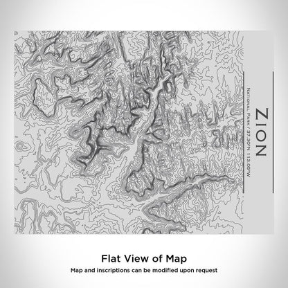 Zion National Park - Utah Map Bottle with Bamboo Top - Drinkware