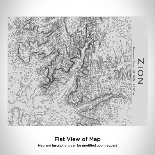 Zion National Park - Utah Map Bottle with Bamboo Top - Drinkware