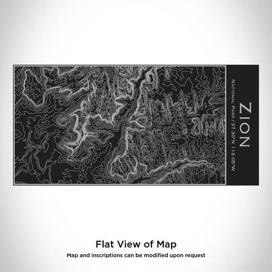 Zion National Park - Utah Map Insulated Bottle in Matte Black - Drinkware