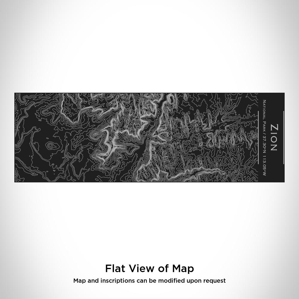Zion National Park - Utah Map Insulated Cup in Matte Black - Drinkware