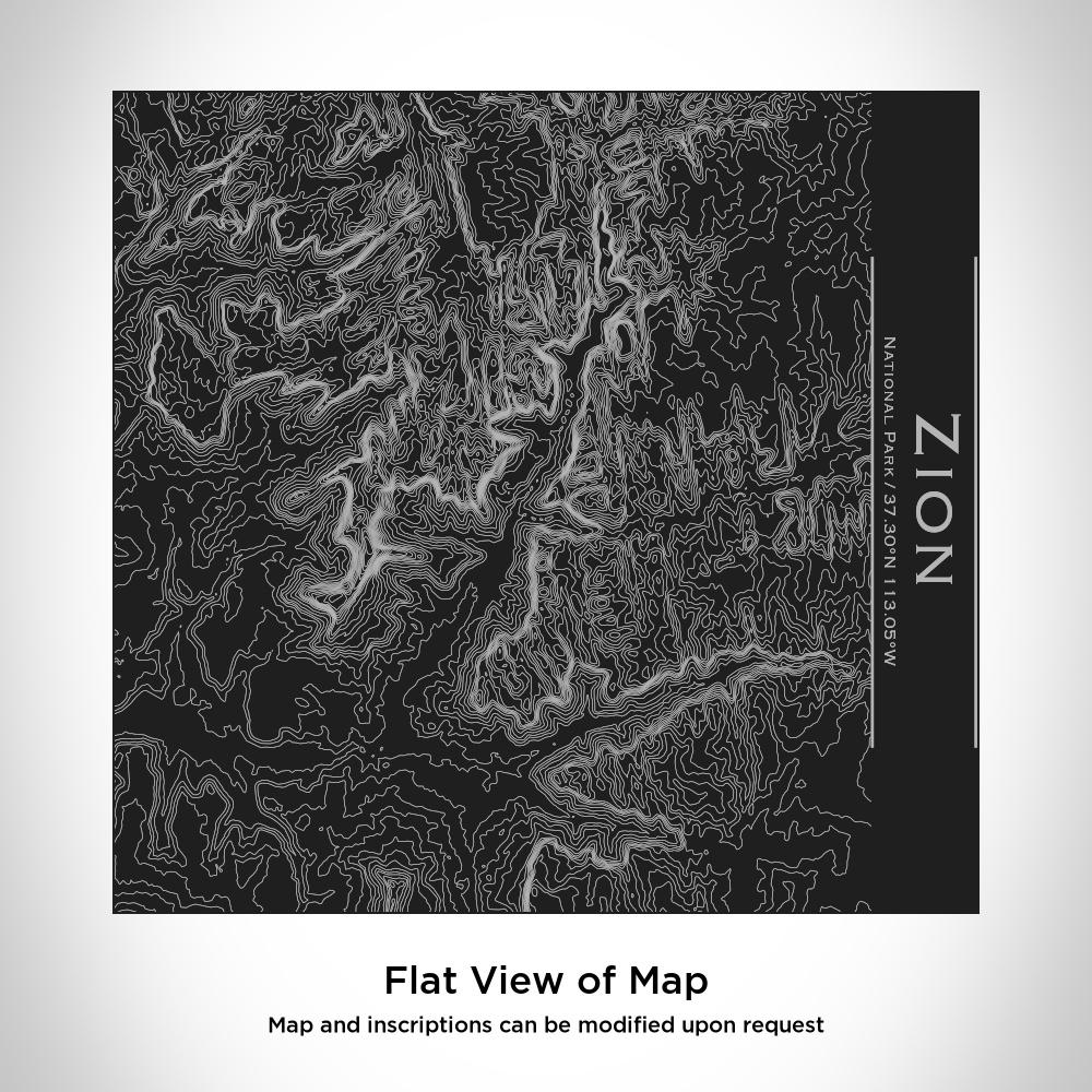 Zion National Park - Utah Map Tumbler in Matte Black - Drinkware