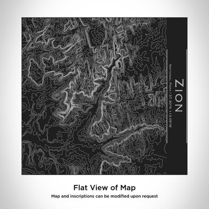 Zion National Park - Utah Map Tumbler in Matte Black - Drinkware