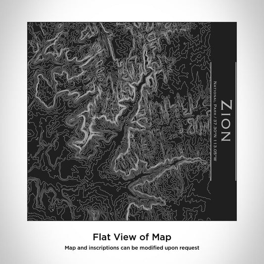 Zion National Park - Utah Map Tumbler in Matte Black - Drinkware