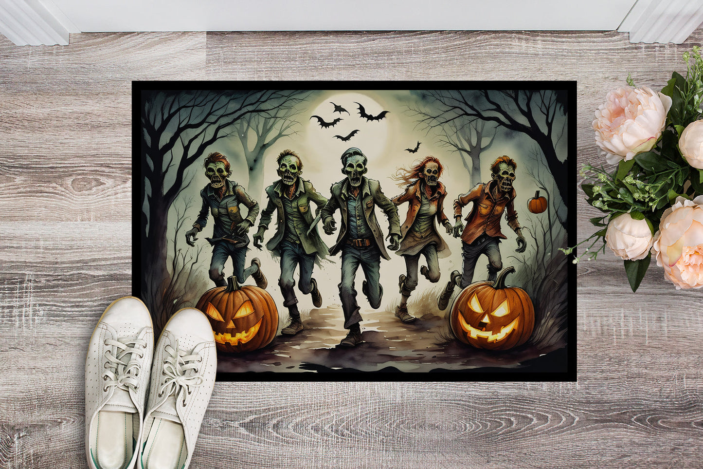Zombies Spooky Halloween Doormat - One Color / One Size - Home & Garden - Home Textile - Carpets & Rugs