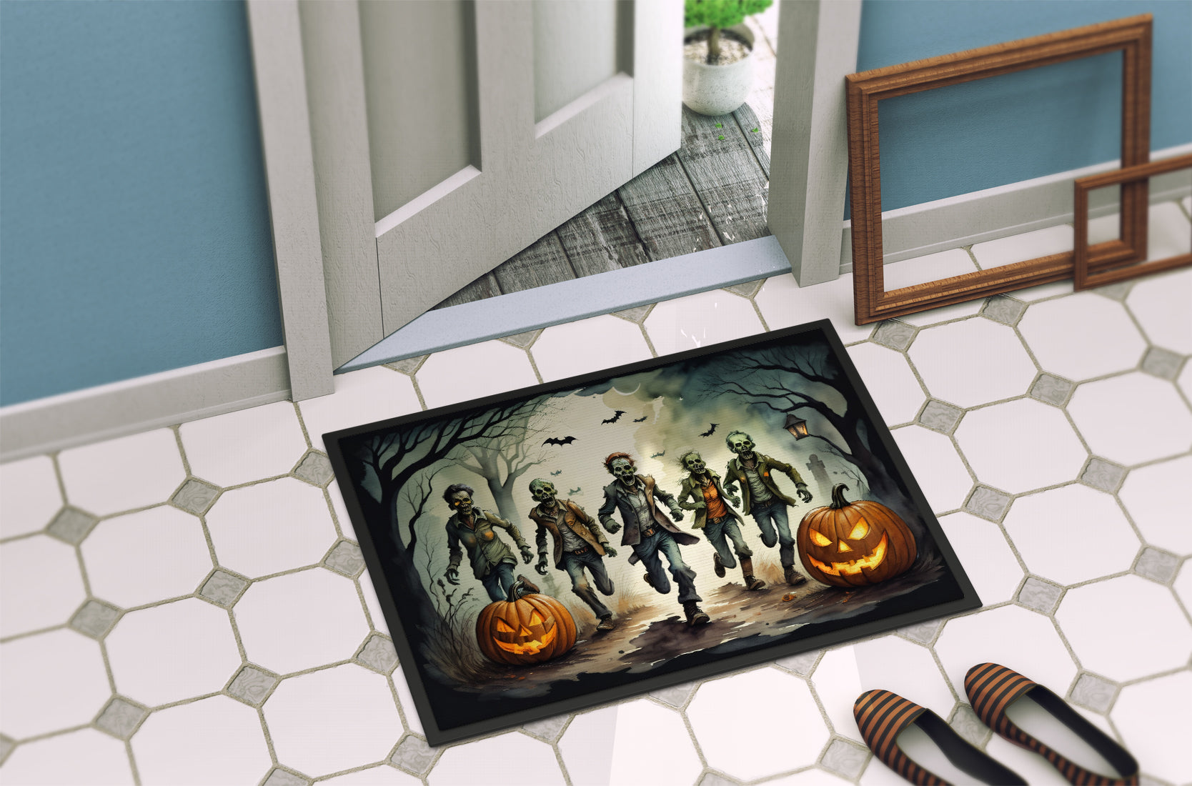 Zombies Spooky Halloween Doormat - One Color / One Size - Home & Garden - Home Textile - Carpets & Rugs