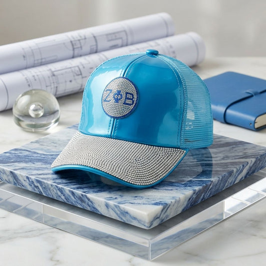 ZPB Iridescent Stone Brim Trucker Baseball Hat